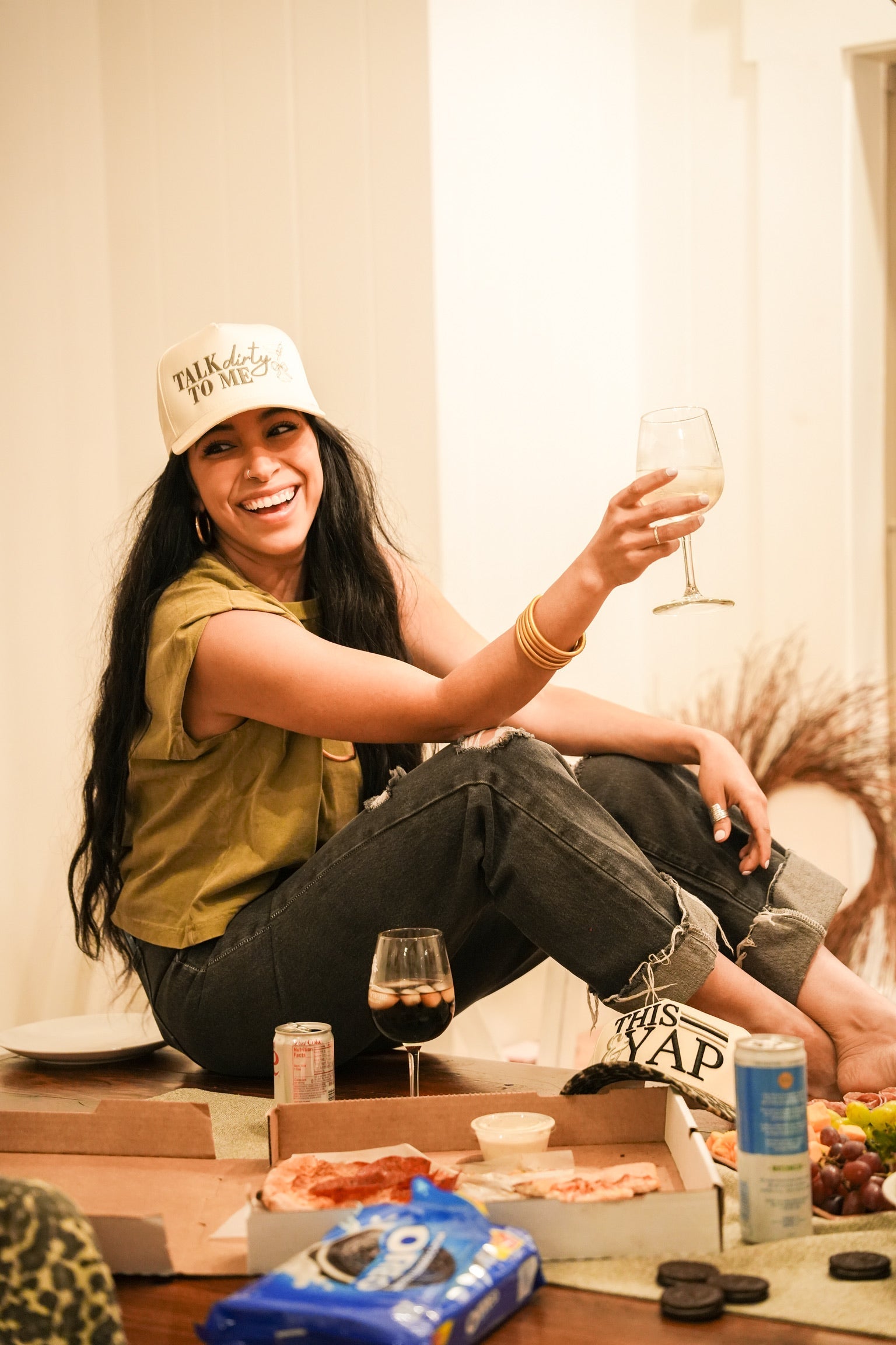 TALK DIRTY TO ME CANVAS CAP