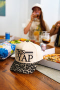 LEOPARD THIS & YAP CANVAS CAP