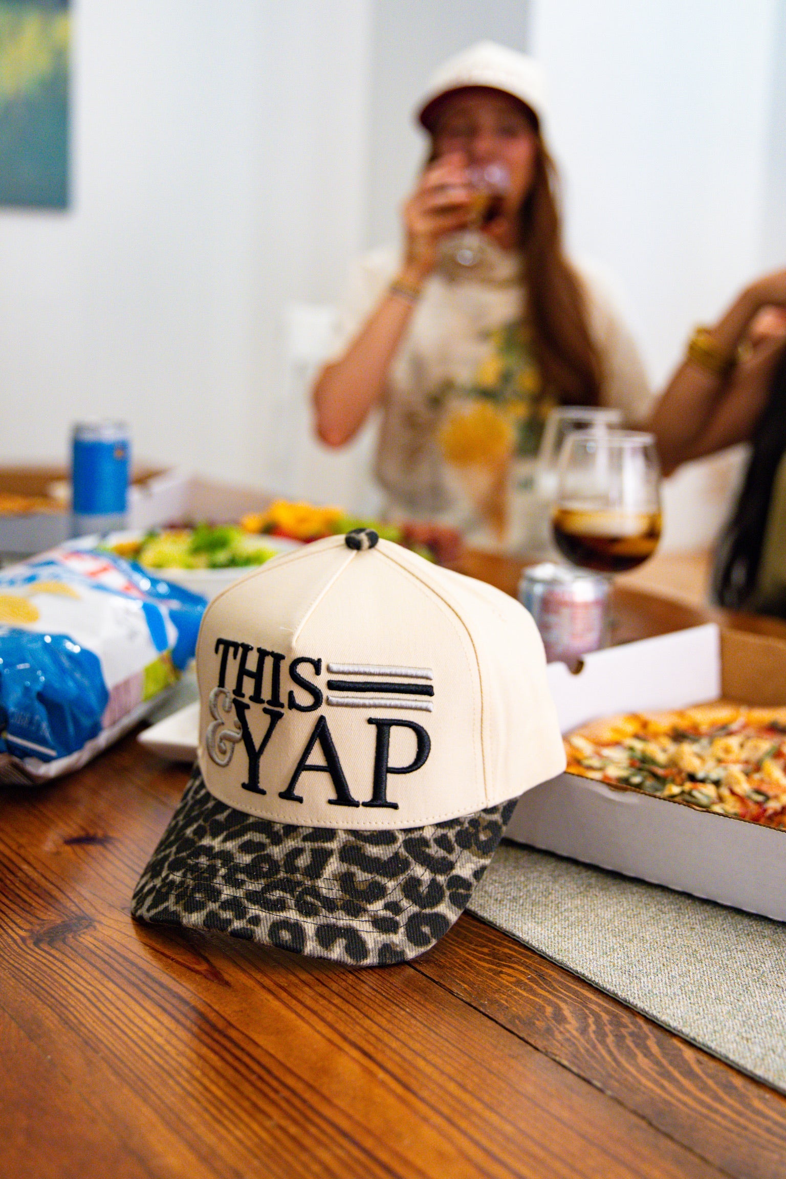 LEOPARD THIS & YAP CANVAS CAP